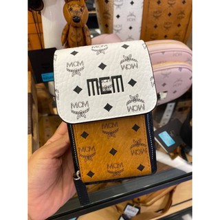 สด-ผ่อน📌แท้💯 Mcm Crossbody Phone Case in Visetos Mix White(ไม่แท้คืนเงิน)