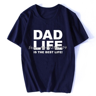 เสื้อยืดคอกลม แขนสั้น ผ้าฝ้าย พิมพ์ลายกราฟฟิค Husband Dad Life Is The Best Life สไตล์ฮาราจูกุ สําหรับผู้ชาย คู่รัก