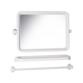 Plain Mirrors กระจกพลาสติก 3 ชิ้น 1406BT เหลี่ยม กระจกใสไม่หลอกตา