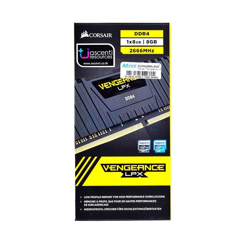 RAM DDR4(2666) 8GB Corsair Vengeance LPX Black