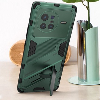 เคสโทรศัพท์มือถือ ป้องกันเลนส์ พร้อมตัวยึด กันกระแทก สไตล์พังก์ สําหรับ VIVO X80 5G