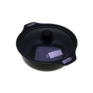 หม้อชาบูฝาแก้วNon-Stickขนาด24cmตราSARACOOK (24cm Non-stick shabu pot with glass lid)