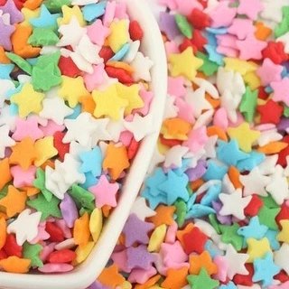 แบ่งขาย เม็ดน้ำตาล Sprinkles เม็ดน้ำตาลตกแต่งรูปดาว (แบ่งขาย 25 กรัม) // 🛒สินค้าพร้อมส่งนะคะ🛒