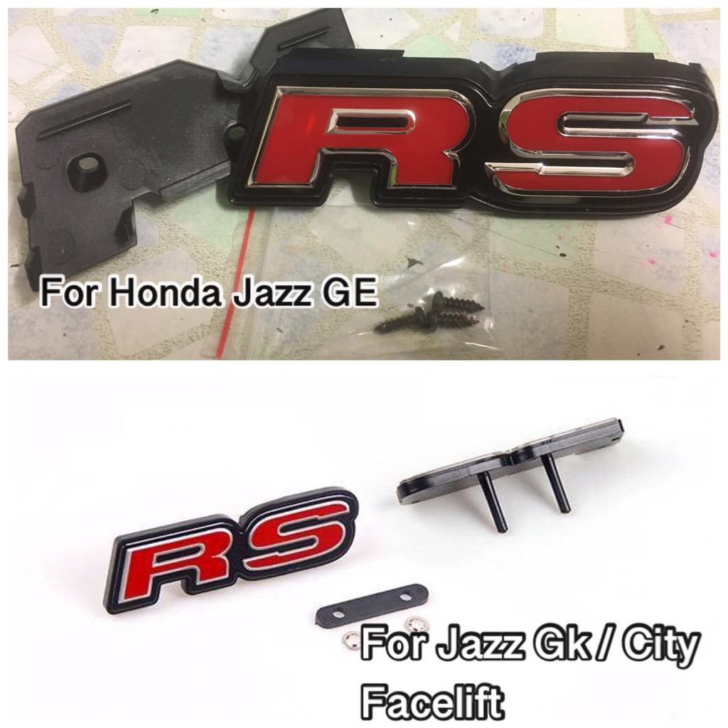 โลโก้สัญลักษณ์ Honda RS RS กระจังหน้า สําหรับ Honda Jazz Gk Jazz GE Honda City Honda civic fc