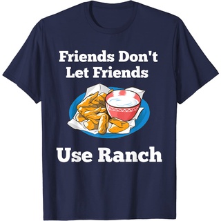 เสื้อยืดครอปเสื้อยืด ลาย Friends Dont Let Friends Use Ranch - Buffalo NY Foodie สําหรับผู้ชายS-5XL