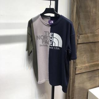 the north face asymmetry logo tee