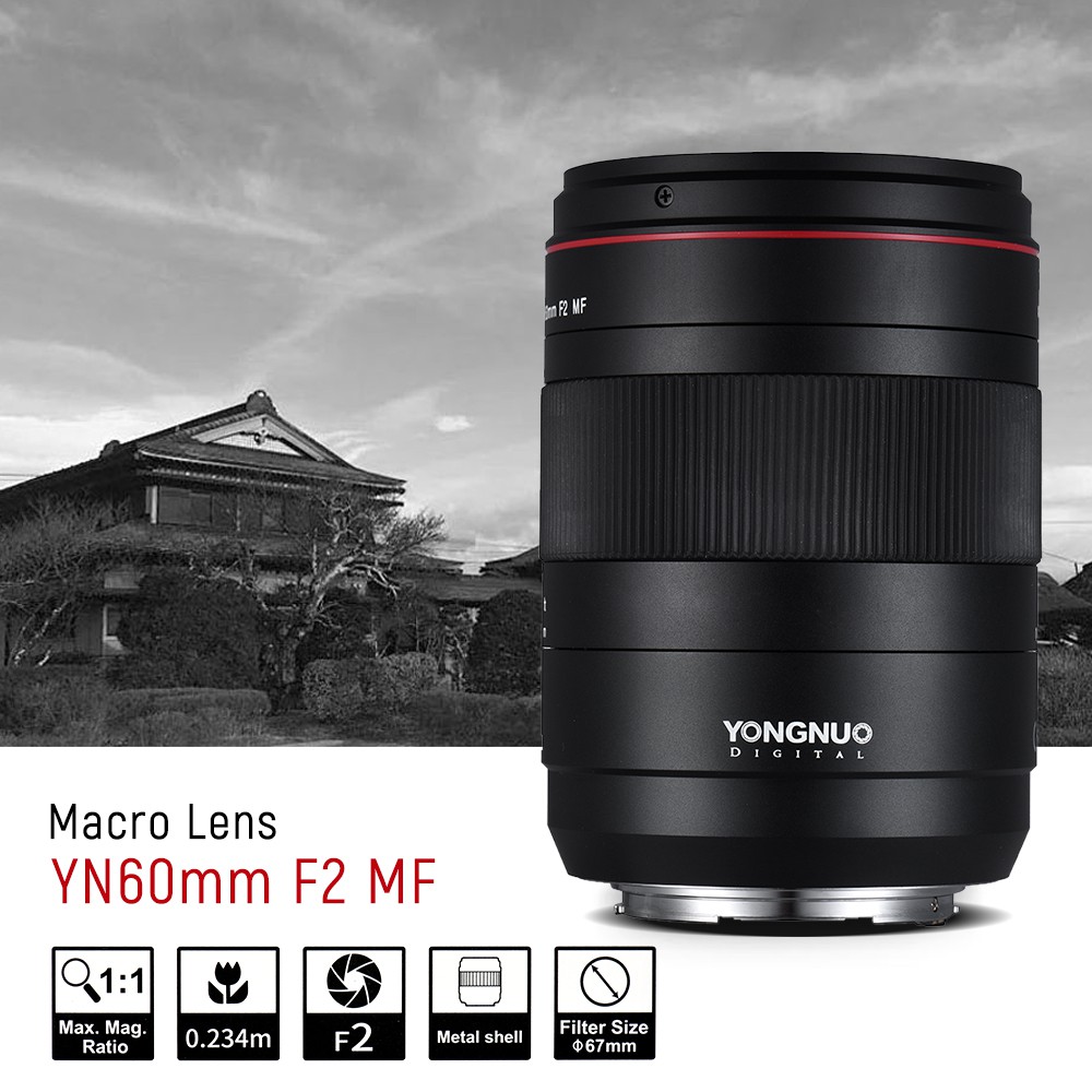 Yongnuo YN 60mm f/2 MF MACRO for Canon EF รับประกัน 1 ปี | Shopee Thailand