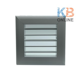 ฝาลมกลับ ใบชั้นเดียว พ่นสีขาว ขนาดคอใน 5 x 5 นิ้ว Return air grille, single layer, white spray, neck size in 5 x 5 inche