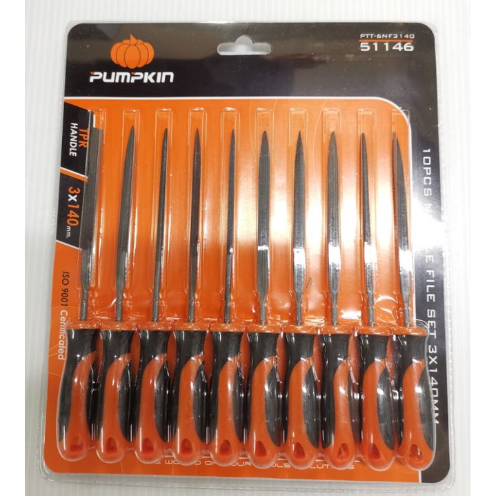PUMPKIN​ PTT-10NF3140 51146 ตะไบจิ๋วช่างทอง​ 10ตัว/ชุด​ ตะไบ​ ตะไบเล็ก ราคา ถูกที่สุด ดีลบีเคเค
