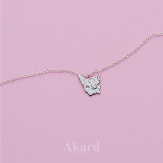 สร้อยข้อมือพร้อมจี้รูปเฟรนช์ บลูด็อก French Bulldog เงินแท้