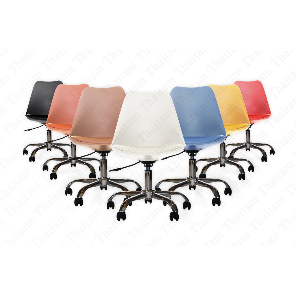Thaitam เก้าอี้โมเดิร์น เก้าอี้ทำงาน เก้าอี้สไตล์Loft ล้อเลื่อน เบาะ ...