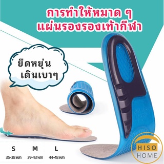 พื้นรองเท้าซิลิโคน ความยืดหยุ่นสูง ลดอาการปวด แผ่นรองรองเท้ากีฬา  Silicone insole