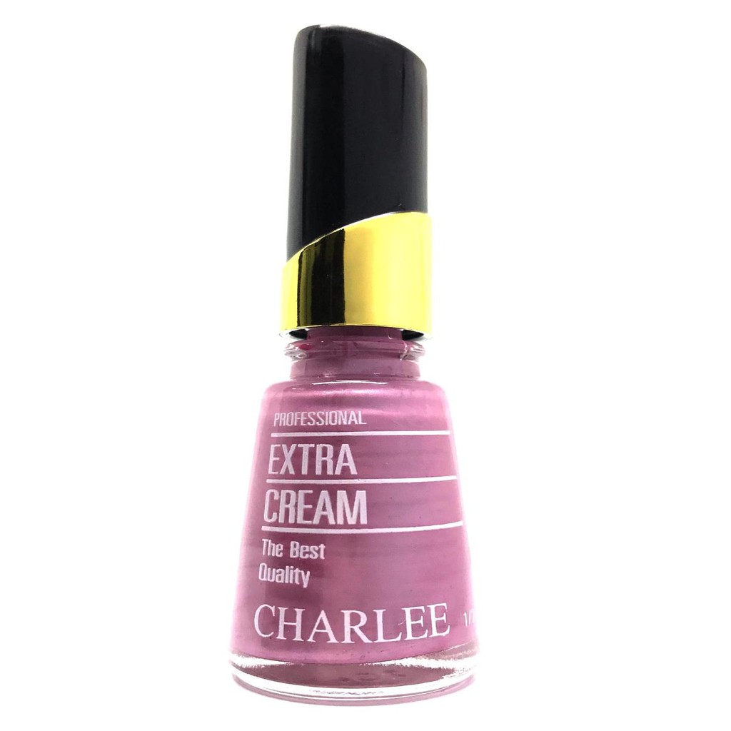 Charlee Nail Polish ยาทาเล็บชาลี 15 ml. สีมุกผสมกากเพชร เบอร์ 174