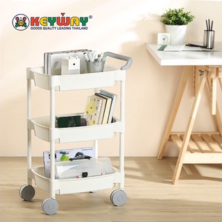 รถเข็นพลาสติกอเนกประสงค์ 3 ชั้น Multipurpose Plastic Trolley with 3 layers : AT-832