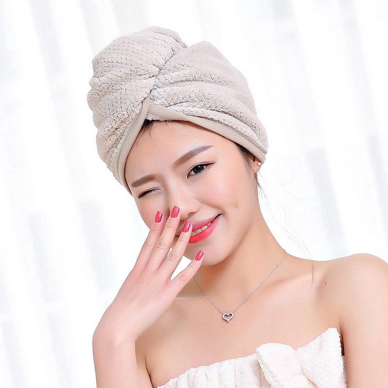 New!!! ผ้าเช็ดผมนาโน ซับน้ำได้ดี คละสี /L0165
