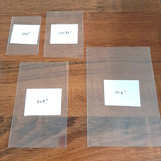 ราคาซองแก้ว ซองใส ซองใส่รูป ซองใส่โปสการ์ด 50 ไมครอน / แบ่งขาย ใบละ 1 บาท / 2x3 , 2.5x3.5 , 3x5 , 4x6 , 4.5x7 , 5x8 นิ้ว