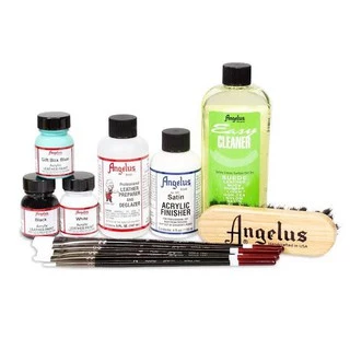 Angelus Paint สีอะคริลิคสำหรับทาวัสดุหนัง รองเท้าผ้าใบ กระเป๋า แบบพื้นฐาน 1/5 ขนาด 1oz. Made in USA.
