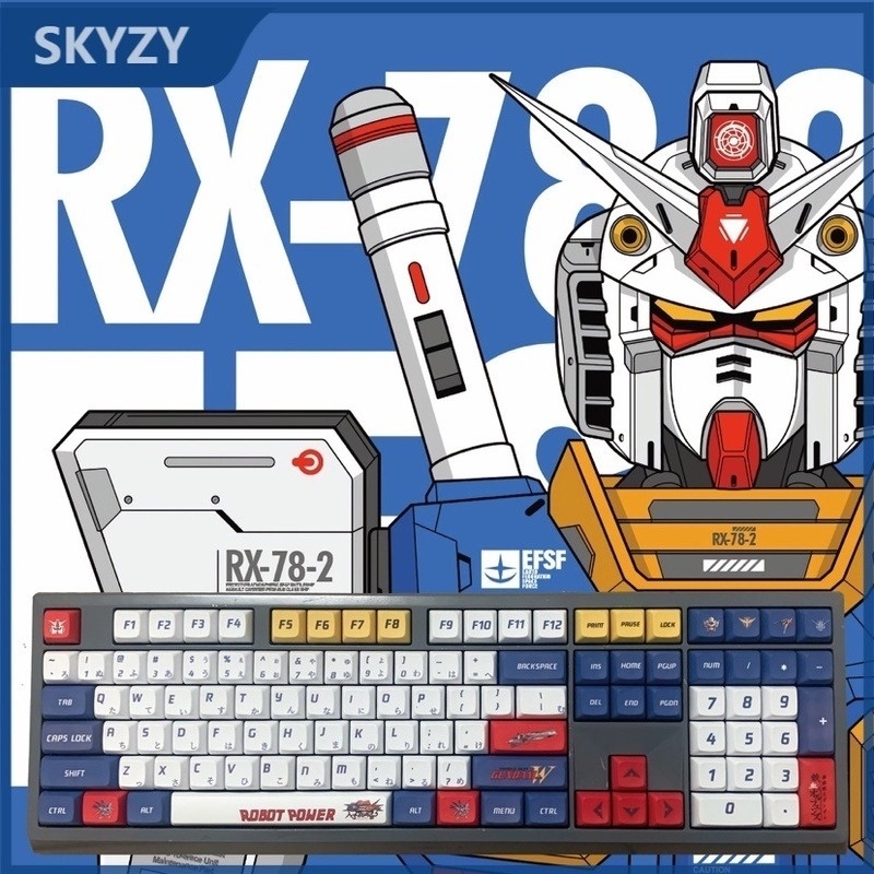Gundam Keycap XDA Profile อะนิเมะ Keycap PBT Dye Sublimation คีย์บอร์ด Keycap ที่กำหนดเอง Keycaps 120 Keys