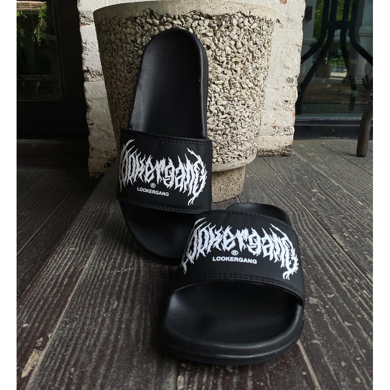☄❐❁LOOKER- รองเท้าแตะ LOOKER GANG สีดำ V.1