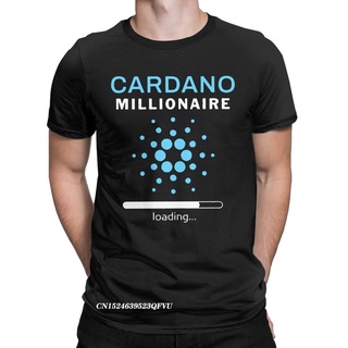 เสื้อยืดลําลอง สําหรับผู้ชาย ผู้หญิง แขนสั้น คอกลม พิมพ์ลาย Cardano Millionaire Loading Hodl ADA Crypto Coin Cryptocurre