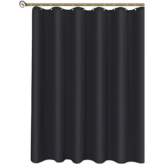 Biscaynebay : BCBSCL-BLK* ม่านกั้นอาน้ำ Fabric Shower Curtain Liner Black