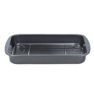 ถาดพักขนมสีดำ ถาดอบพร้อมตะแกรงพัก - Baking tray baking tray with wire rack