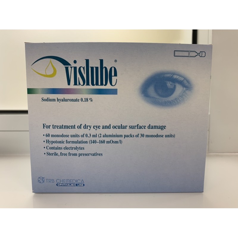 น้ำตาเทียม vislube 0.3ml 60หลอด