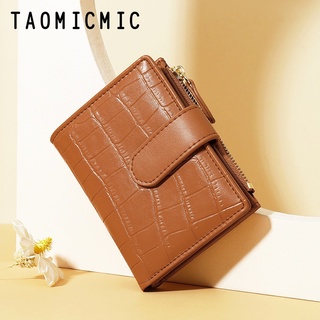 Y8827 กระเป๋าสตางค์ผู้หญิง สินคัาพร้อมส่ง TAOMICMIC กระป๋าตังค์ใบสั้นใบเล็กพร้อมใส่แบงค์ใส่เหรียญได้แบบ แฟชั้นเกาหลี