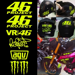 สติกเกอร์ 46 Rossi กันน้ํา กันแดด สําหรับติดตกแต่งหมวกกันน็อครถจักรยานยนต์ Yamaha