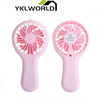 YKLWORLD พัดลมพกพา พัดลมมือถือ USB ชาร์จแบบพกพา Mini Fan พัดลมมินิ พัดลมตั้งโต๊ะ มีฐานตั้งได้