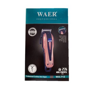 WAER Professional Cordless Hair Clipper WA-712 ปัตตาเลี่ยนตัดผมไร้สายชาร์จไฟ