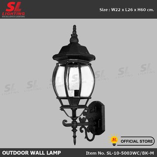 SL LIGHTING | Outdoor Wall Lamp โคมไฟติดผนังภายนอก รุ่น SL-10-5003WC/BK-M