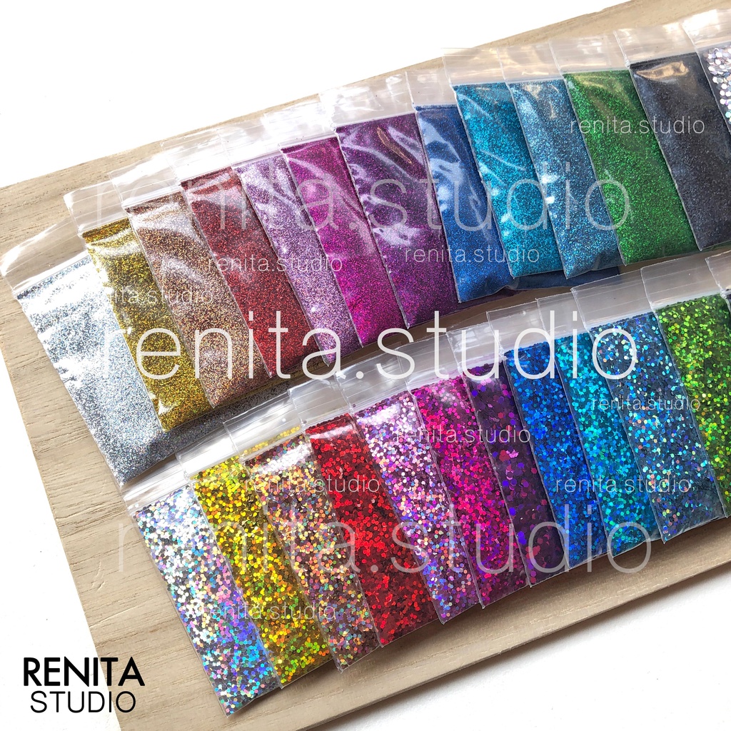กากเพชรสีรุ้ง ซอง 10 กรัม ตกแต่งเล็บ DIY