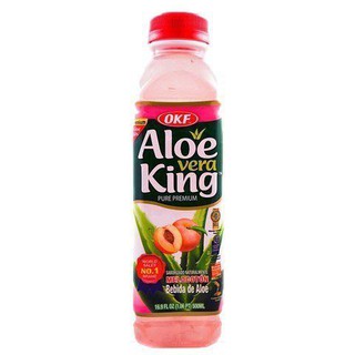 Okf Aloe Vera King Peach  500ml โอเคฟอโลเวร่าคิงพีช 500 มล