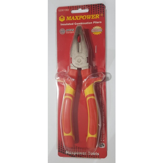 MAXPOWER 8 "ไฟฟ้า COMBINATION PLIERS/ ELECTRICAL COMBINATION PLIERS/ INSULATED COMBINATION PLIERS