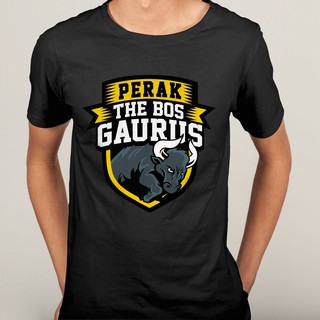 [COD]ใหม่ เสื้อยืดผ้าฝ้าย พิมพ์ลายฟุตบอล Perak The Bos Gaurus malaysia สีดํา แฟชั่นสําหรับผู้ชาย 2022S-5XL