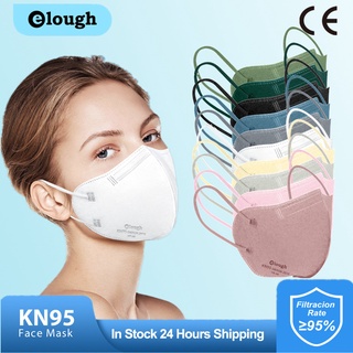 หน้ากากปิดปากผู้ใหญ่ Kn95 Elough 4 Ply FFP2 10-50 ชิ้น