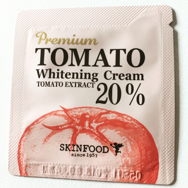 Tester skinfood premium tomato whitening cream tomato extract20% 1ml