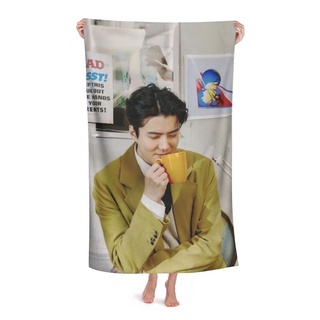 【In stock】 EXO Sehun Beach towels  microfiber bath towels, sand-free quick-drying large beach towels,(31×51Inch）