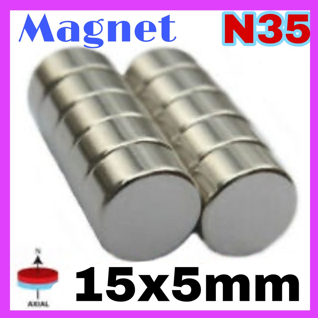 Neodymium NdFeB Super Magnet - ทรงกลม D15x5mm