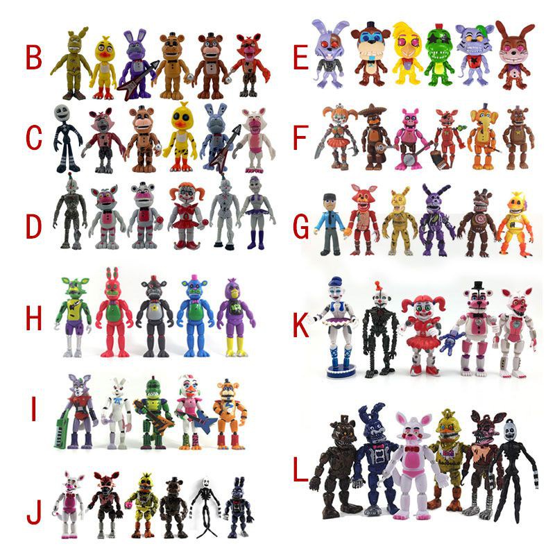 ฟิกเกอร์ FNAF Five Nights At Freddys Action Figures Game ของเล่นสะสม ...