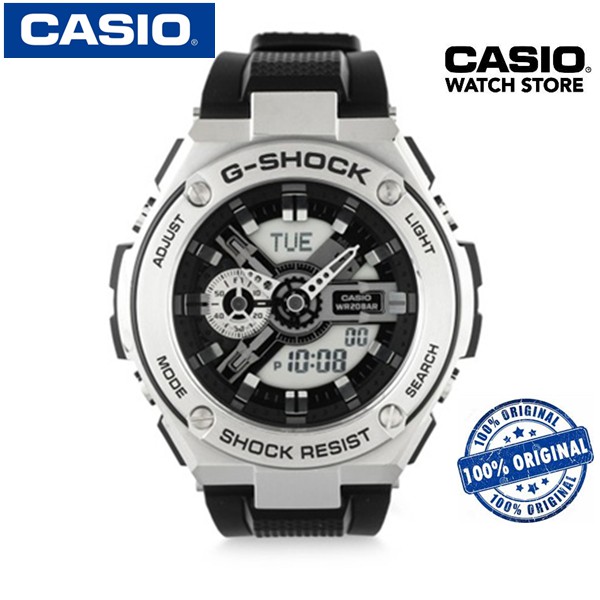 Casio G-Shock G - STEELนาฬิกาข้อมือผู้ชาย สายเรซิ่น รุ่น GST-410-1A - สีดำของแท้100%