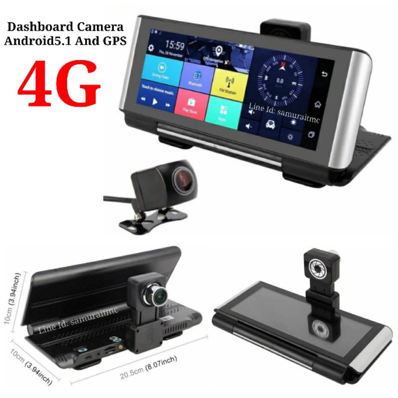 กล้องติดรถยนต์ตั้งคอนโซล Dashboard Camera Android5.1 And GPS