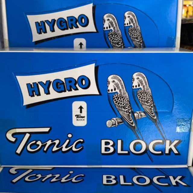 Hygro Tonic Block แคลเซียม อาหารเสริม สำหรับนก 1 กล่อง 40 ก้อน