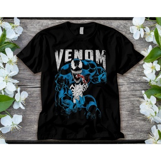 เสื้อยืด พิมพ์ลาย Marvel Venom Bloody Tongue Out สําหรับผู้ชายS-5XL