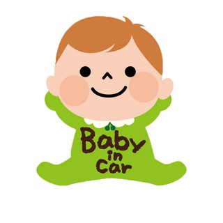 BOA504 สติกเกอร์ติดรถ Baby in car สติ๊กเกอร์ติดรถสวยๆ Sticker