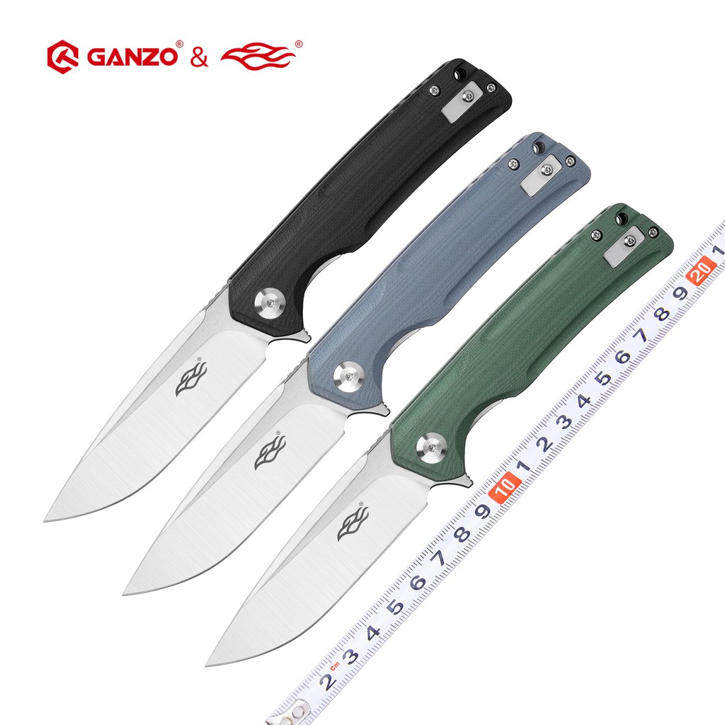 มีดแคมป์ (pocket knife) Ganzo FH91 ของแท้ 100% ใบ 3.4" เหล็ก D2, flipper, liner lock มีดเดินป่า EDC
