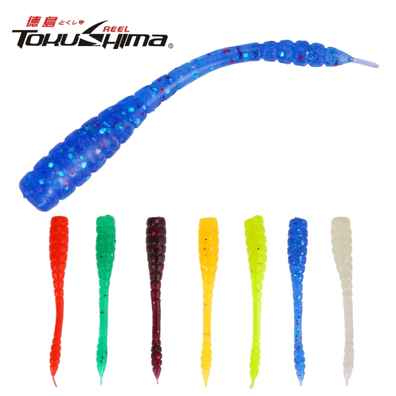 รอกตีเหยื่อปลอม ตะขอ Soft Plastic Lure 50pcs/Bag T-tail เหยือตกปลา Soft Lure เหยื่อปลา เหยื่อตกปลานิล ตกปลา ปลอม Top Water Lure ตกปลา ตกปลาช่อน ปลอม อุปกรณ์ปลา