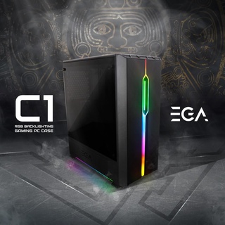 เคส EGA TYPE C1 GAMING PC CASE ไฟ RGB สามารถปรับไฟได้ ใช้งานง่าย ของแท้ประกันศูนย์ 2 ปี