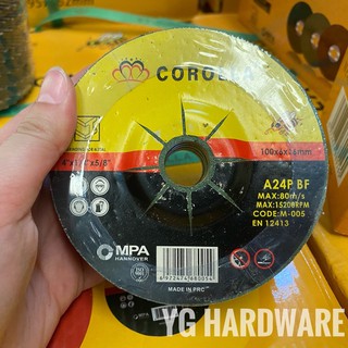 ((25ใบ)) ใบเจียรหนา 4” COROLLA 🐝 ผึ้งน้อย  Flexible Grinding Disc